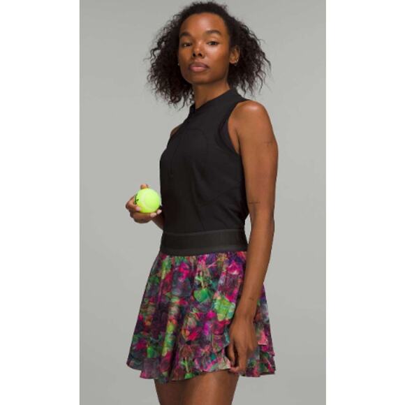 Lululemon Court Rival High-Rise Skirt *Long Vivid Floral Tone Multi sz 4 - Picture 1 of 7